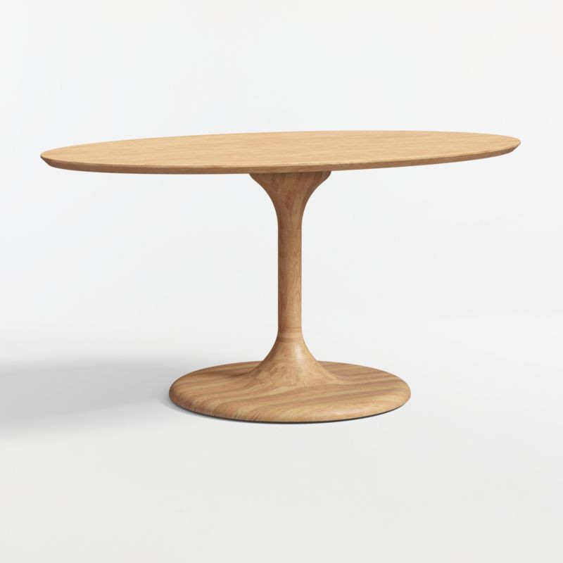 Nero 60" Natural Wood Oval Dining Table + Reviews | Crate & Barrel | Crate & Barrel
