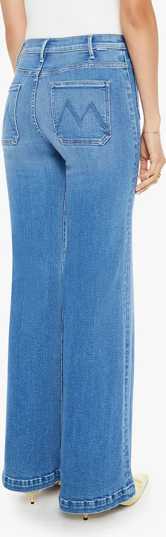 MOTHER The Hustler Roller Patch Pocket Sneak Wide Leg Jeans | Nordstrom | Nordstrom