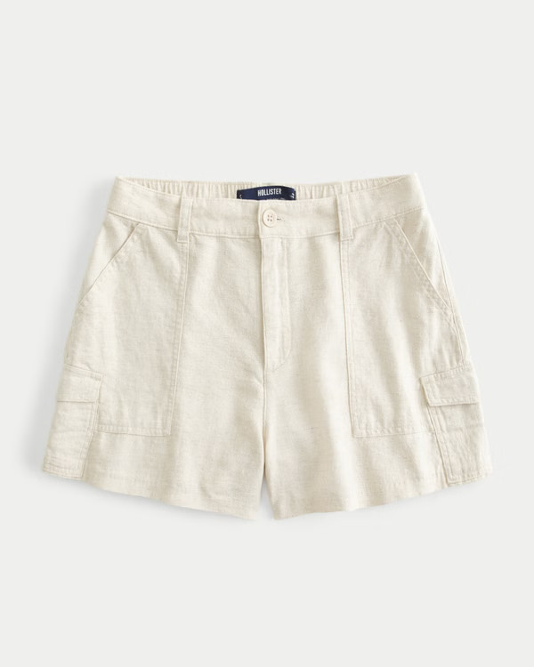 Ultra High-Rise Linen-Blend Soft Shorts | Hollister (US)