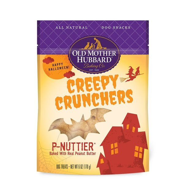 OLD MOTHER HUBBARD Halloween Creepy Crunchers P-Nuttier Biscuits Baked Dog Treats, 6-oz bag - Che... | Chewy.com