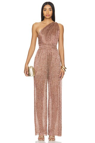 Sabina Musayev Portea Jumpsuit in Rust from Revolve.com | Revolve Clothing (Global)