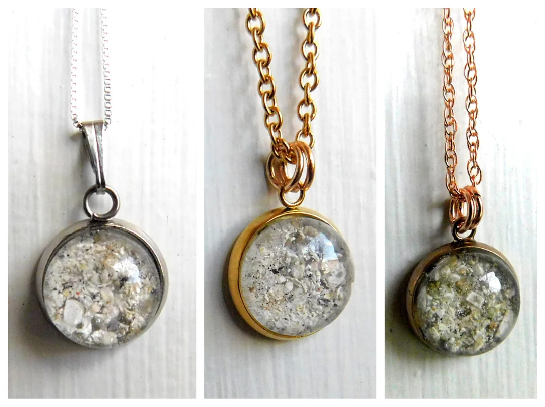 Oval/Round Bubble Ash Necklace Jewelry - Urn Necklace - Cremation Necklace - Cremation Jewelry - ... | Etsy (US)