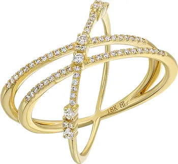Audrey Crossover Diamond Ring | Nordstrom