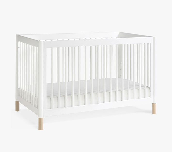 Babyletto Gelato 4-in-1 Convertible Crib, UPS, Washed Natural/White | Pottery Barn Kids