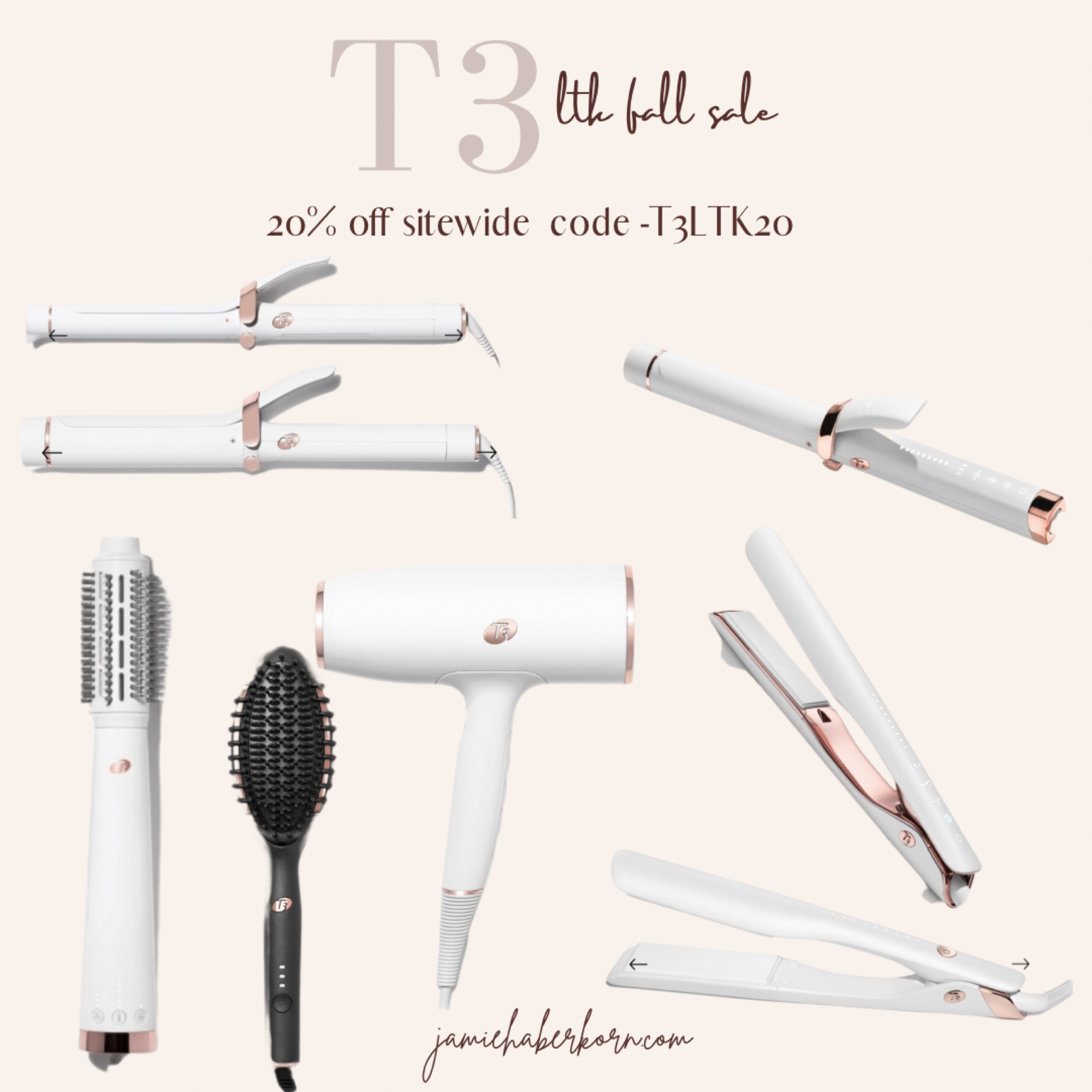 T3 sale - 20% off CODE T3LTK20 - LTK fall sale


#ltkfallsale #t3 #curlingiron #straightener #blowdryer #hairtools #hairproducts #sale #

#LTKSale #LTKbeauty #LTKsalealert