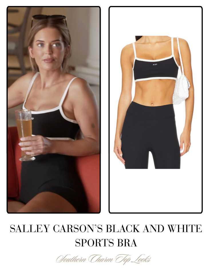 Salley Carson's Black and White Sports Bra 

 