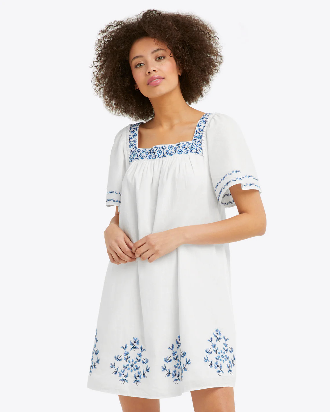 Maren Dress in Embroidered Camellia | Draper James (US)