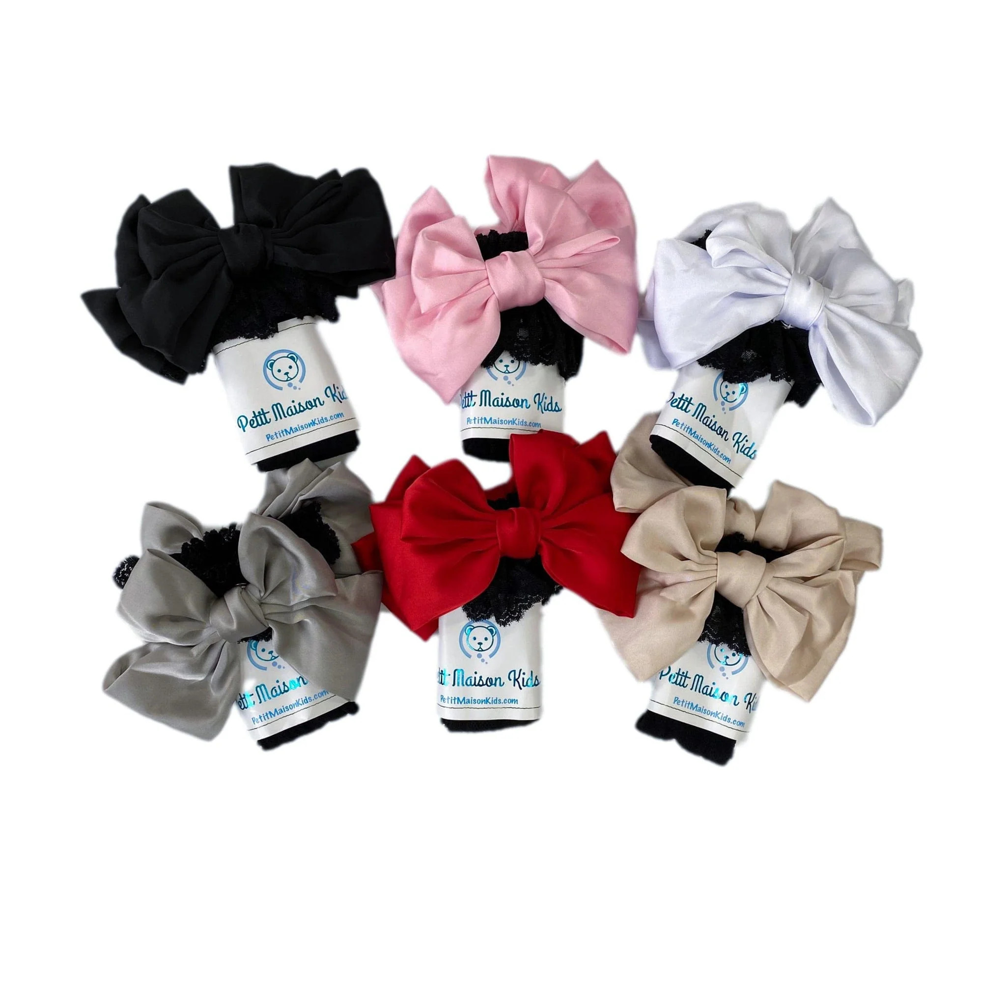 Lola Black Lace Socks with Satin Bows | petite maison kids