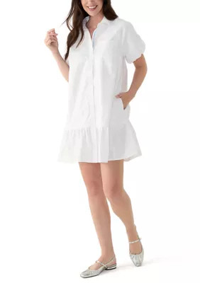 Crown & Ivy™ Women's Flounce Hem Shirtdress | Belk