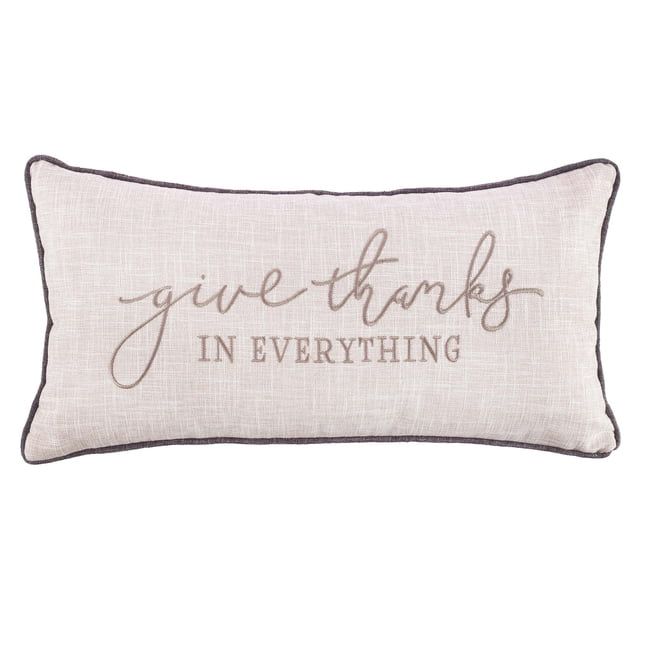 Pillow Oblong Give Thanks - 1 Thess 5:18 (Other) | Walmart (US)