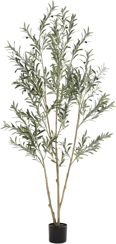 Realead 7ft Artificial Olive Tree - Tall Faux Olive Trees Artificial Indoor - Large Fake Olive Tr... | Amazon (US)