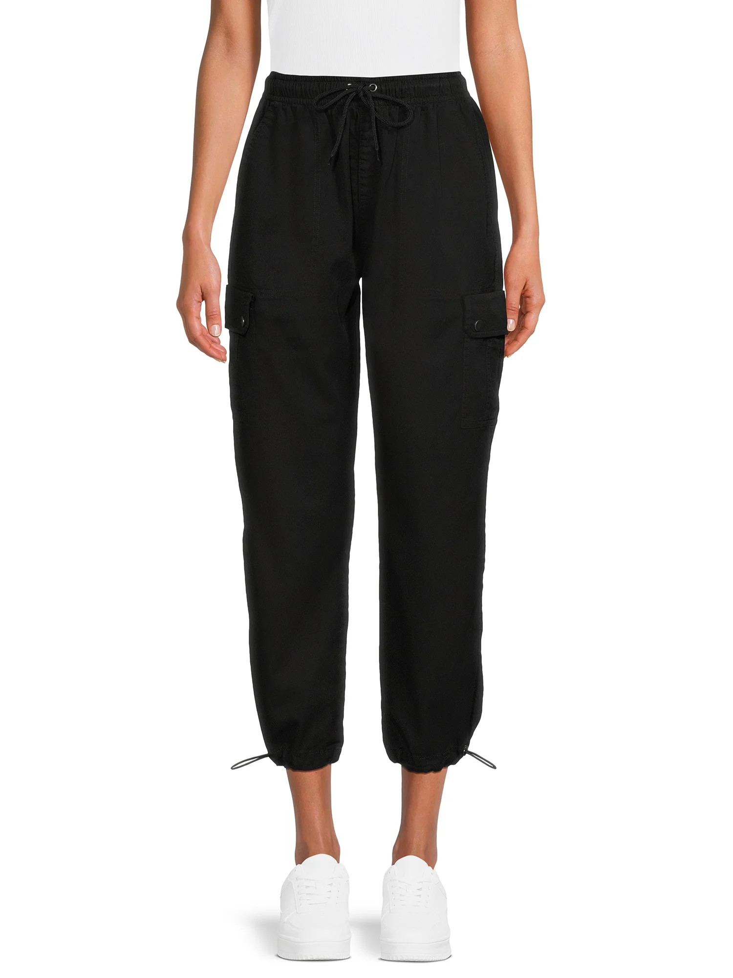 Time and Tru Women's Parachute Cargo Jogger Pants, 29" Inseam, Sizes XS-XXL | Walmart (US)