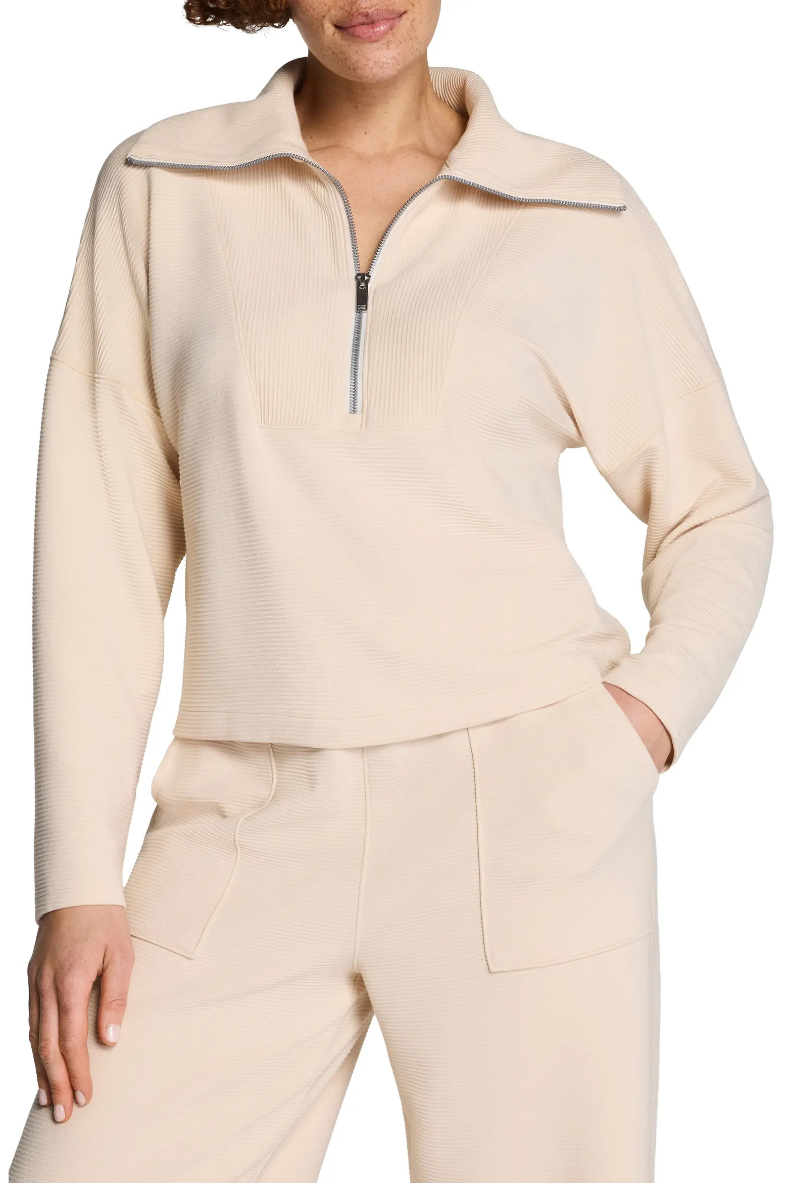 AirEssentials French Rib Quarter Zip Pullover (Women) | Nordstrom | Nordstrom