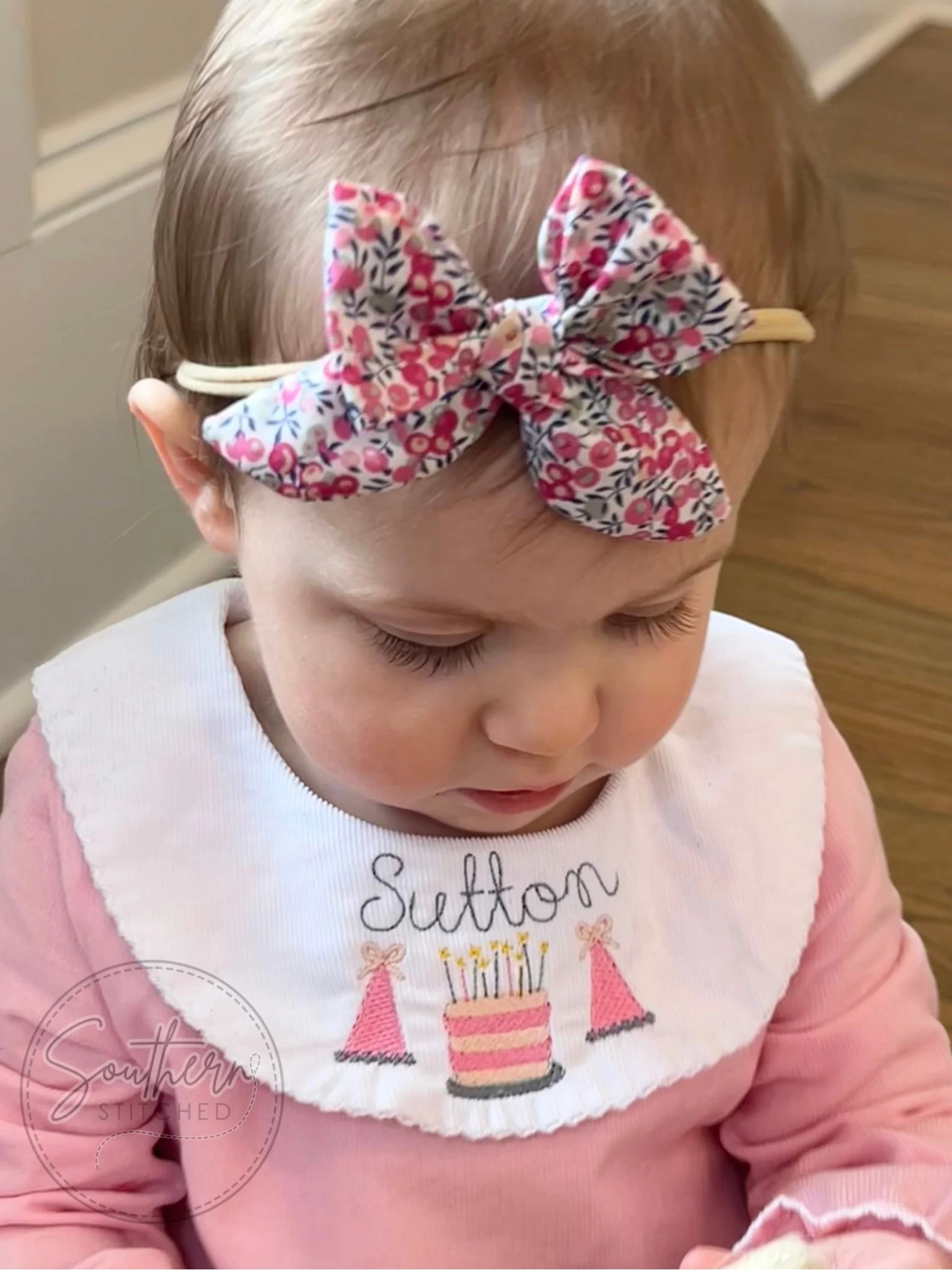 Embroidered Pink Birthday Bubble | Etsy | Etsy (US)