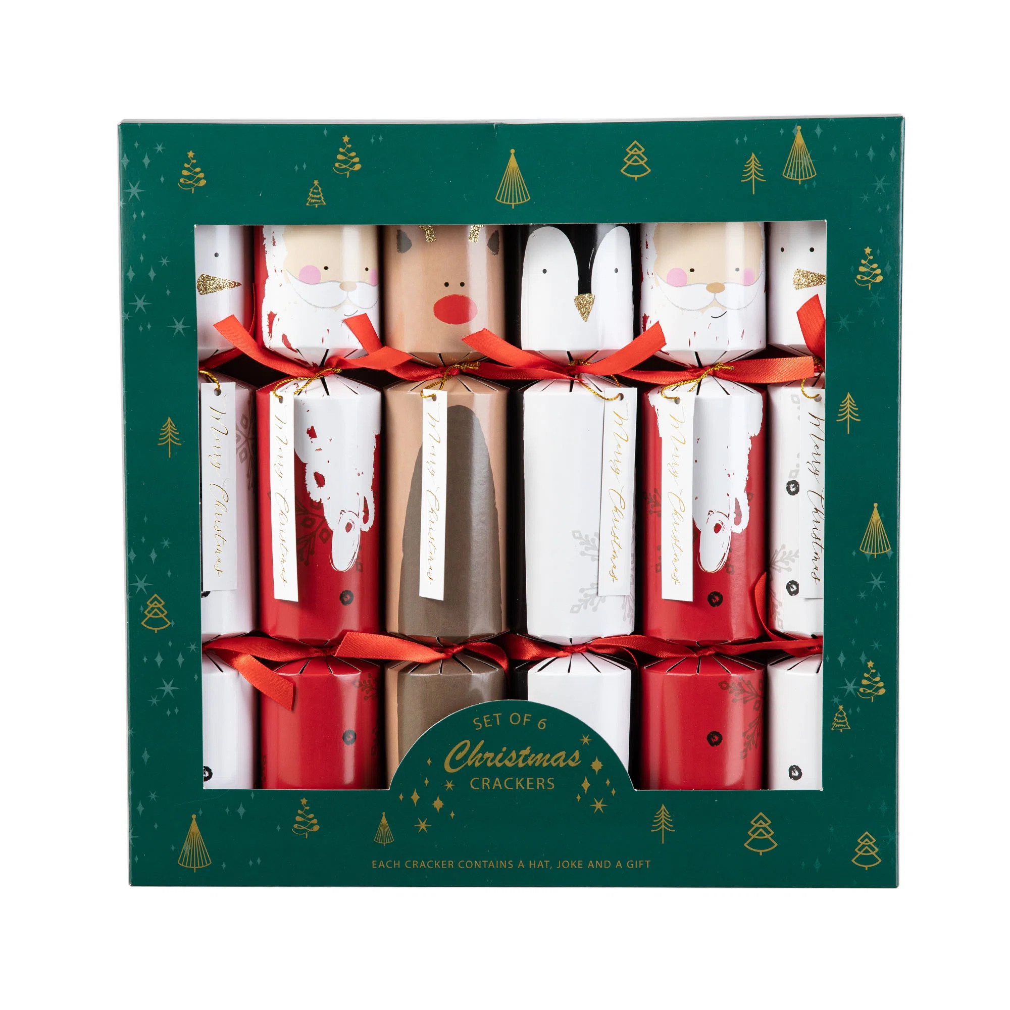 6 Piece Christmas Party  Crackers Party Table Favors Set | Wayfair North America