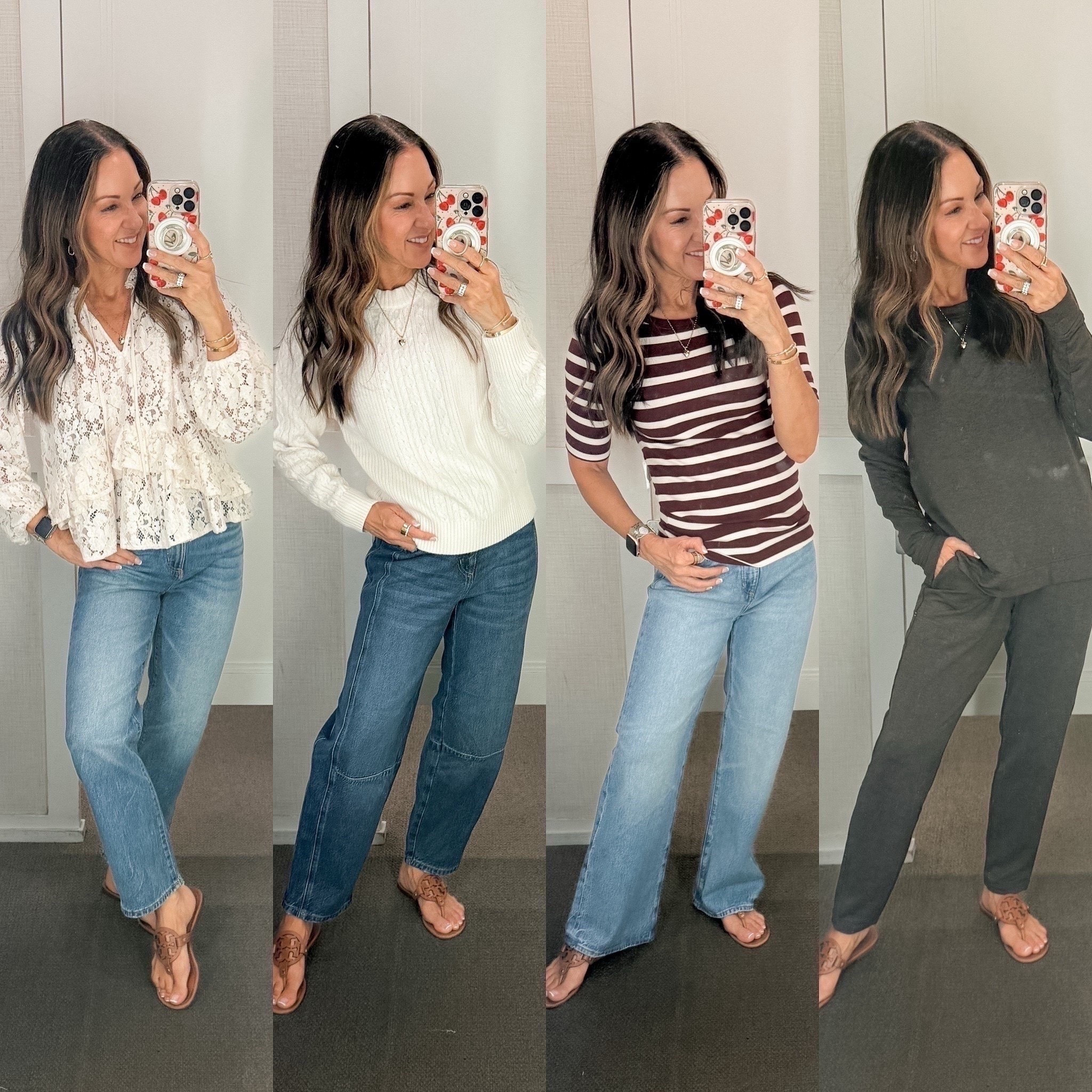 Loft Sale!
For ref: I’m 5’1”, 110lbs 
I’m typically a 0/24 
Straight cut - petite 25
Wide leg - petite 25
Barrel - petite 24 (size down) 
Lace top petite XS
Cami under top XS
Sweater petite XS
Joggers wearing a small here, but I needed an XS
Pullover XS





#LTKPetite #LTKStyleTip #LTKSeasonal