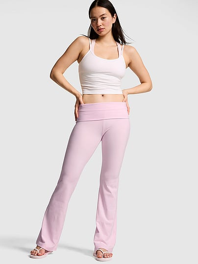 Soft Modal Foldover Kick-Flare Leggings, Pink, Largereg - Women's Bottoms - PINK | Victoria's Secret (US / CA )