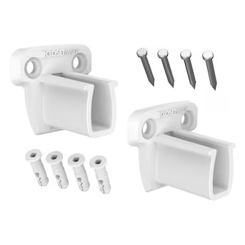 ClosetMaid Fixed Mount 2-Pack White Resin Wire Closet Hardware Bracket Lowes.com | Lowe's