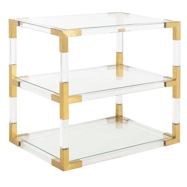 Louisa Glass End Table With storage | Wayfair North America
