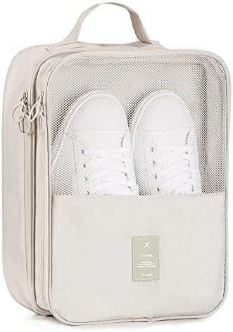 Travel Shoe Bag Holds 3 Pair of Shoes, Hezelf Shoe Storage Pouch for Travel and Daily Use, Travel... | Amazon (US)