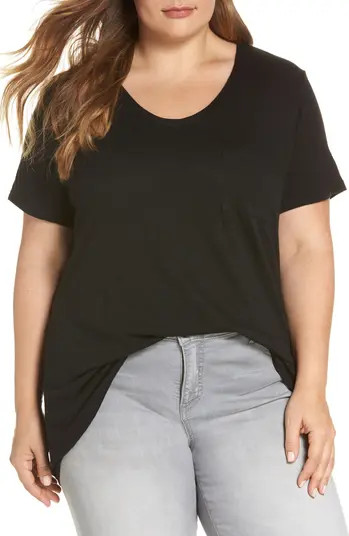 Rounded V-Neck T-Shirt | Nordstrom