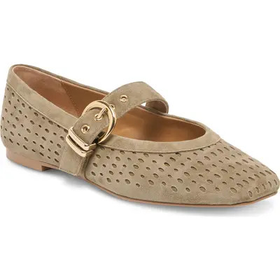 Dolce Vita Mikela Mary Jane Flat in Olive Suede at Nordstrom, Size 6 | Nordstrom