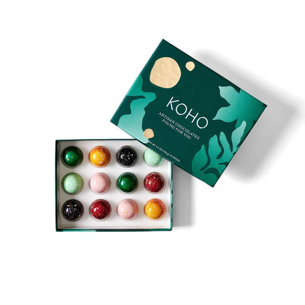 Holiday Explorer Green 12-Piece Assorted Bon Bons | KOHO