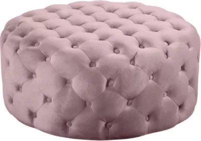 Meridian Furniture Addison OttomanBench, Pink | Belk