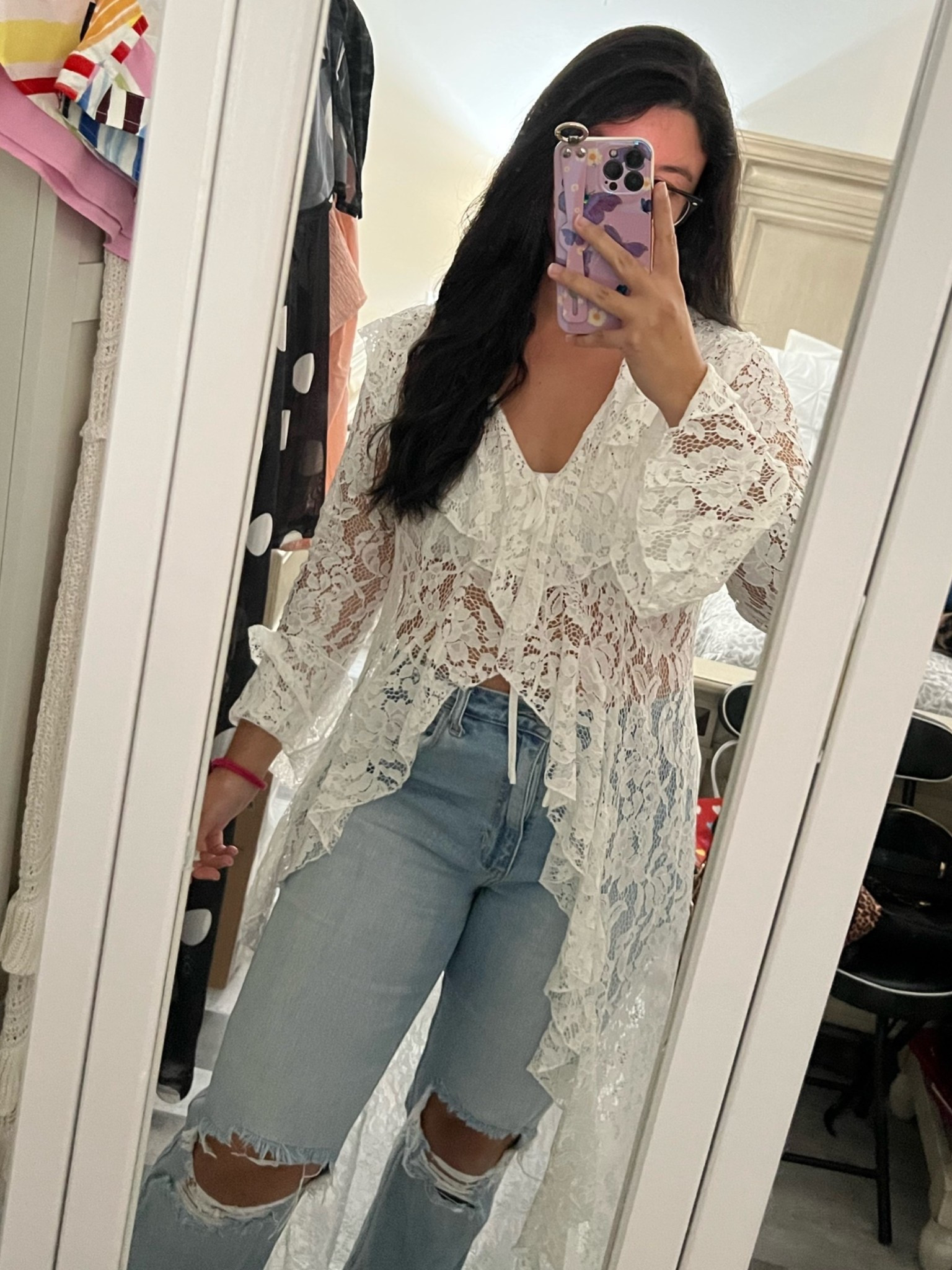 This white lace top is AMAZING!! 

Im wearing size XL!

#LTKSaleAlert #LTKootd #LTKMidsize