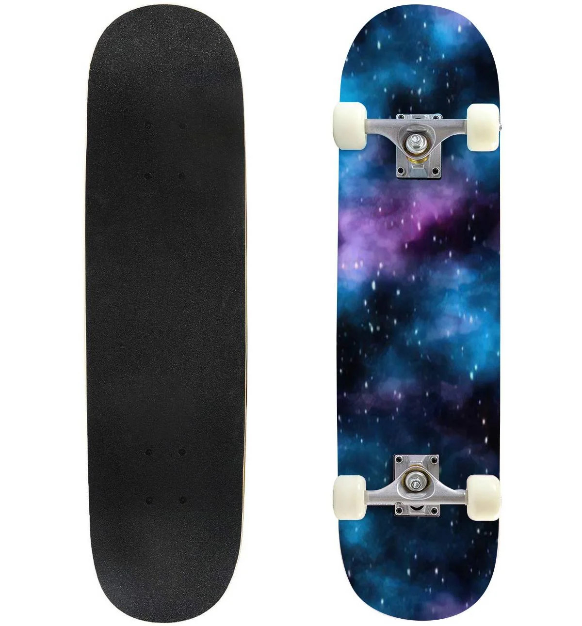 Dark space nebula with stars seamless Outdoor Skateboard Longboards 31"x8" Pro Complete Skate Boa... | Walmart (US)