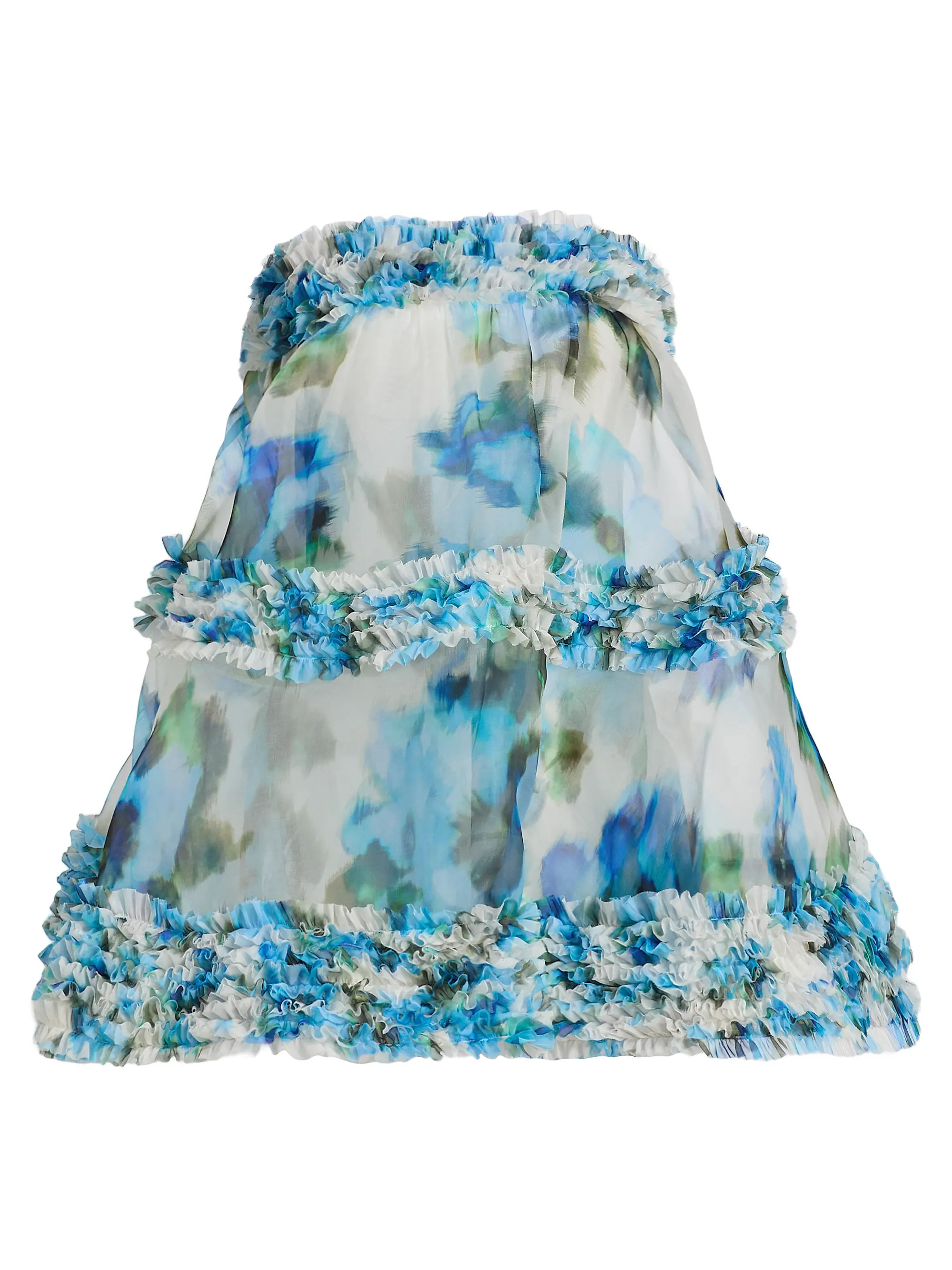 Alchemy Ruffle Floral Strapless Minidress | Saks Fifth Avenue