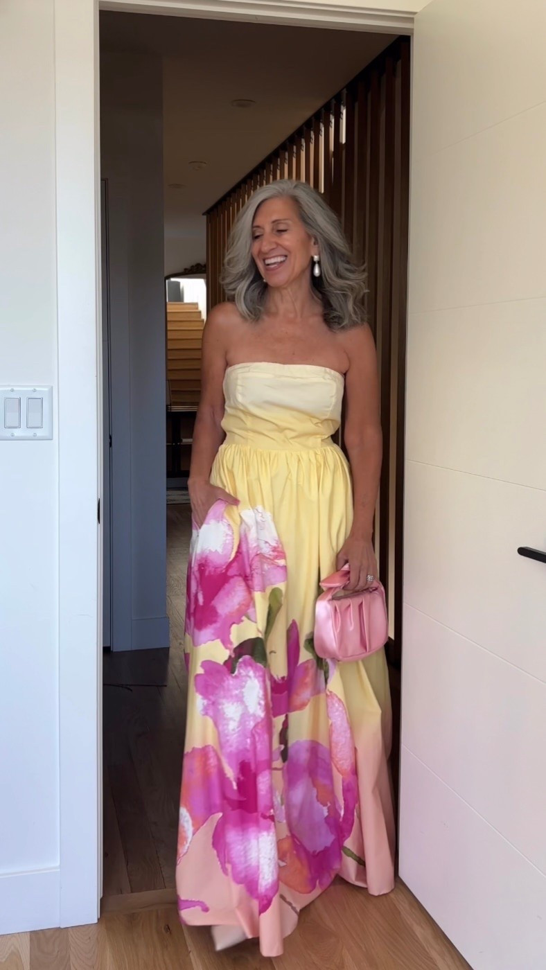 🌼 The painterly floral ballgown that owns the garden wedding.

A yellow strapless ballgown with a bold painterly floral hem and a full skirt that sweeps and moves with dramatic romantic joy so you can simply be present for every single moment.

Save this for your next invitation. Share it with a friend who’s shopping. 💌

#weddingguestdress #motherofthebride #gardenwedding #springwedding #floralgown

#LTKOver40 #LTKSeasonal #LTKWedding