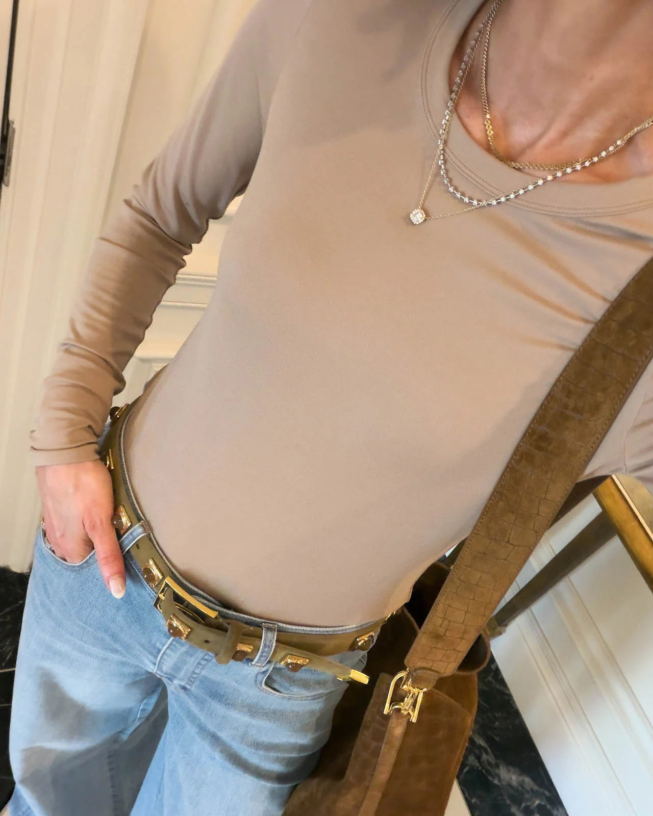 Splendid - Splendid x @Cellajaneblog Soufflé Long Sleeve Tee - Praline | Splendid