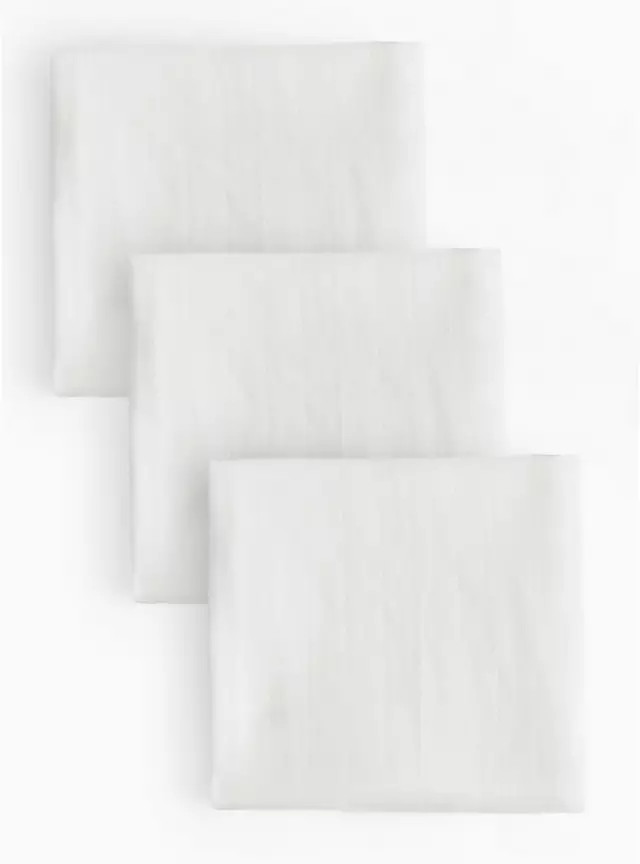Buy White Muslin Cloths 3 Pack One Size | Bibs and muslins | Tu | Tu Clothing