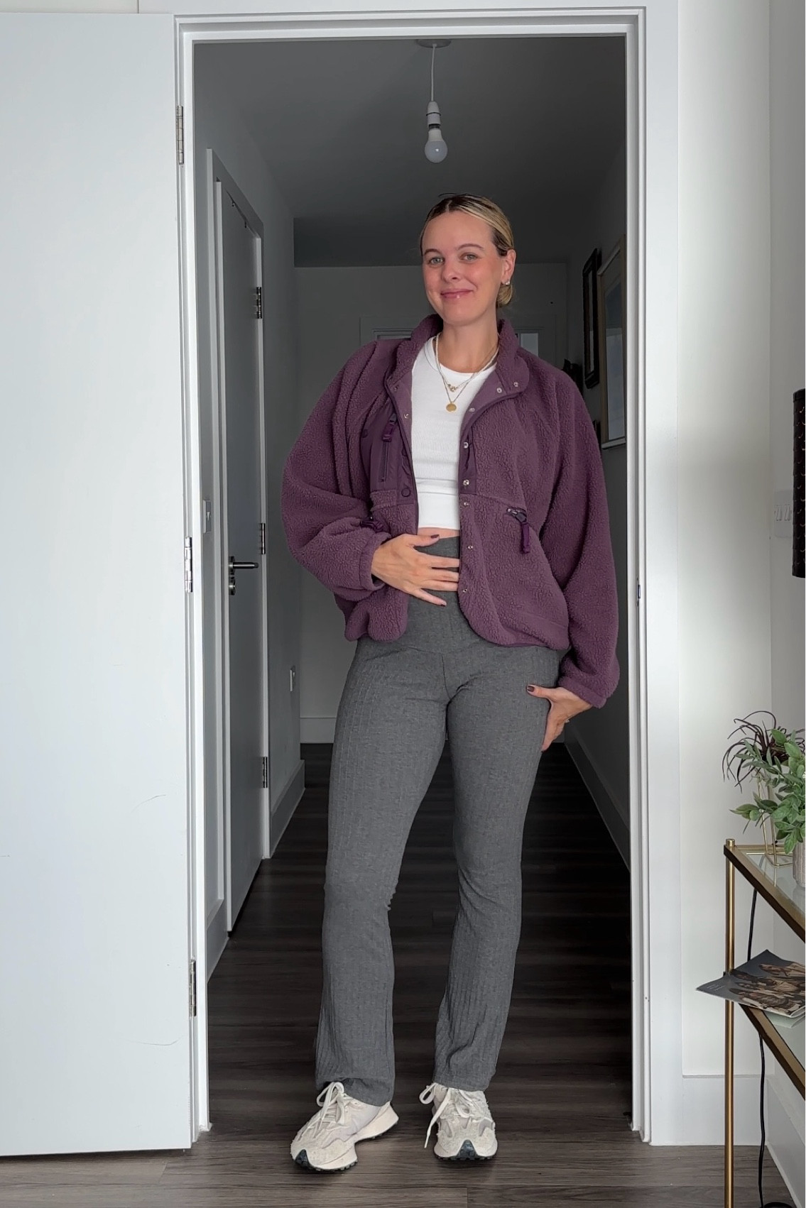Comfy and cute maternity look! Obsessed with these pants - wearing  size Medium 

#LTKmaternity #LTKeurope #LTKautumn