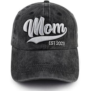 Gomthrpc Mom Est 2023 Hat for Women Mama, Funny Adjustable Washed Cotton 3D Embroidered New Mom G... | Amazon (US)