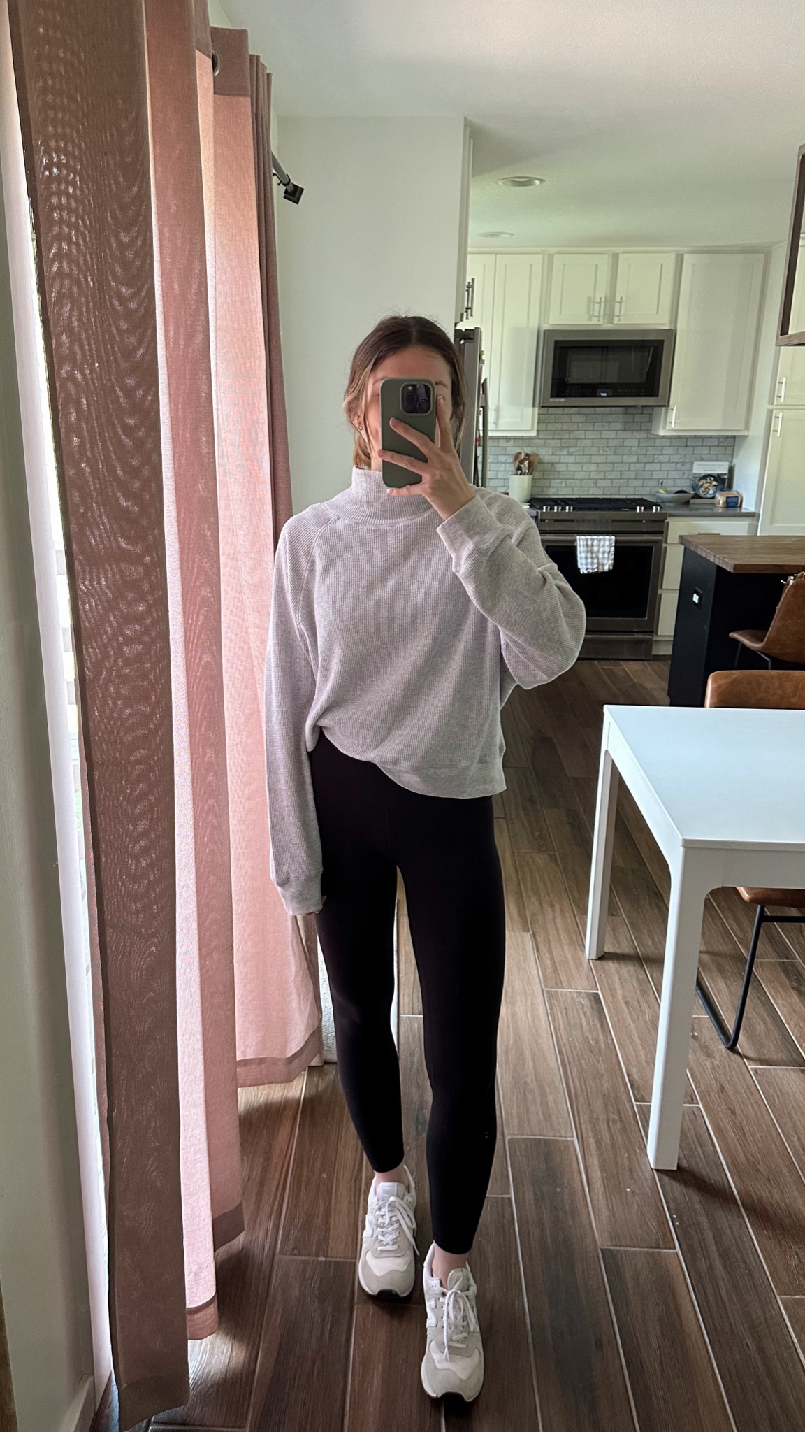 sized up to medium in mockneck sweater, so soft and cozy
align leggings tts 

Walk outfit, fall outfit, mom outfit 

#LTKSeasonal