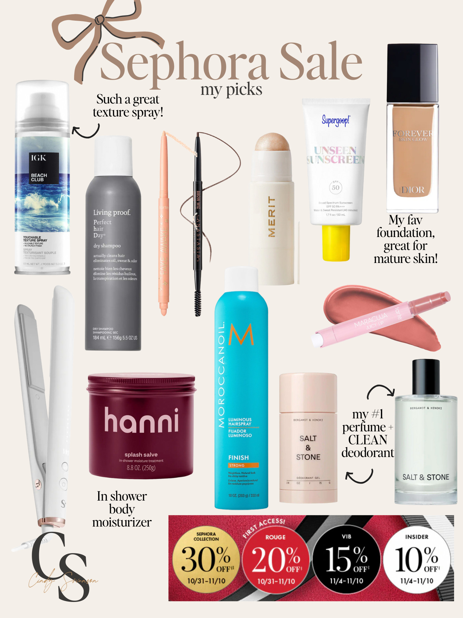 My picks from the Sephora sale which is now open to everyone! 

Code: EVERYTHING

Rouge status get 20% off
VIB status get 15% off
Insiders (free to join) get 10% off everything. Plus 30% off all sephora collection items! Ends 11/10 

 #LTKGiftGuide #LTKSaleAlert #LTKBeauty