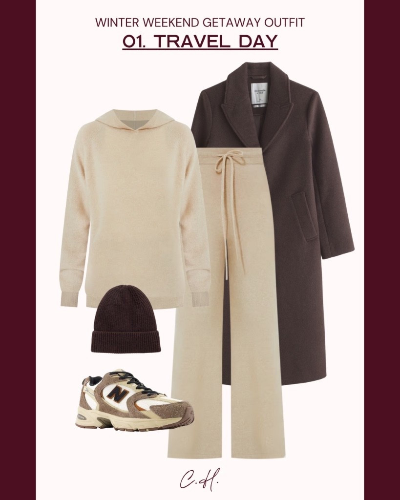 Winter weekend getaway outfit inspo 