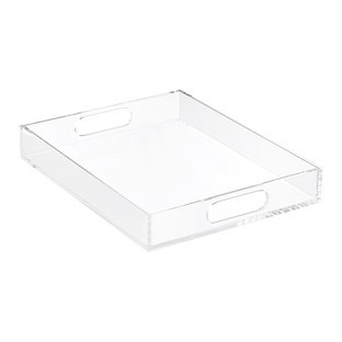 Luxe Acrylic™ Large Acrylic Paper Tray Clear | The Container Store
