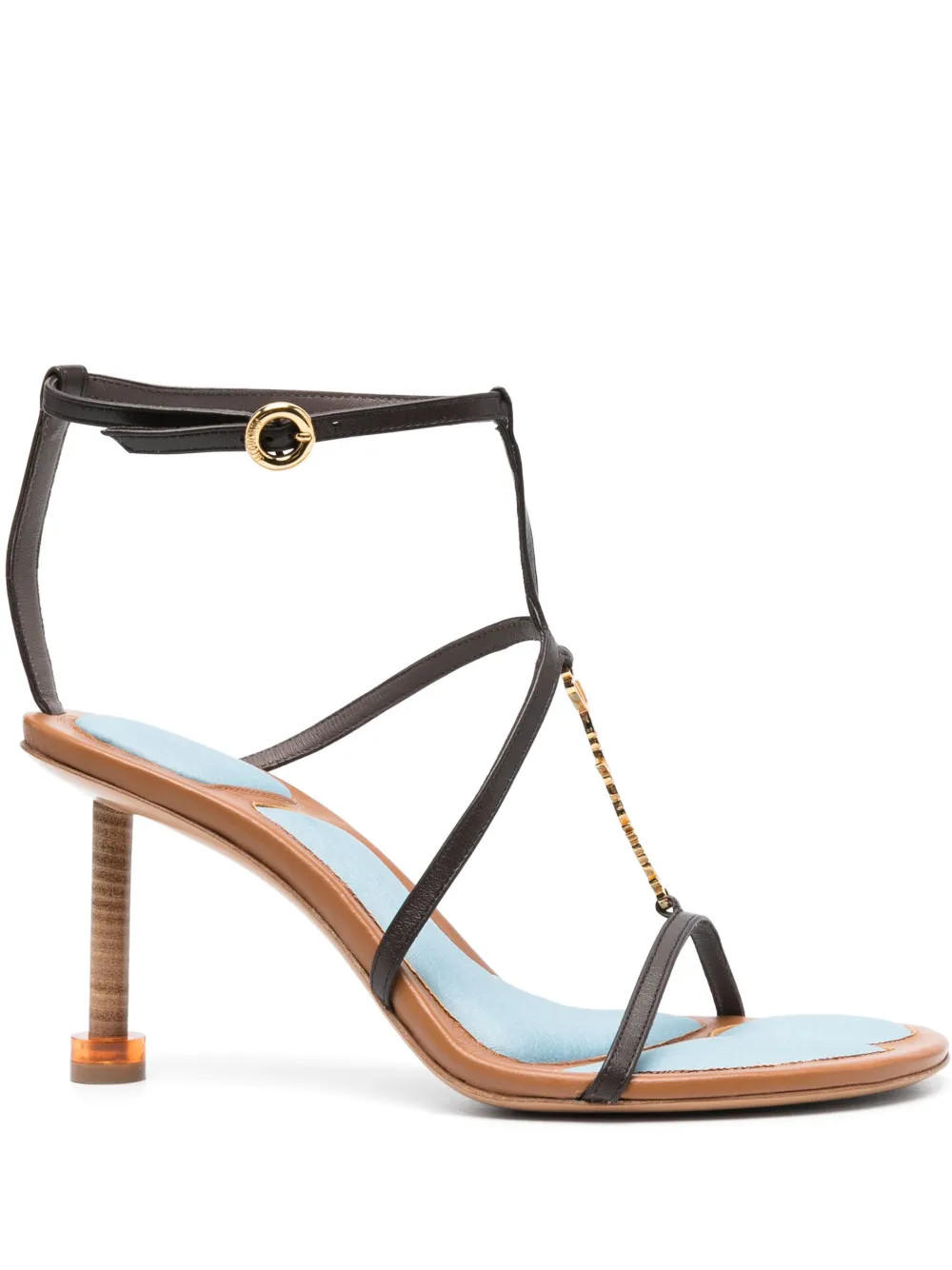 Les sandales Pralu logo-plaque leather sandals | Farfetch Global