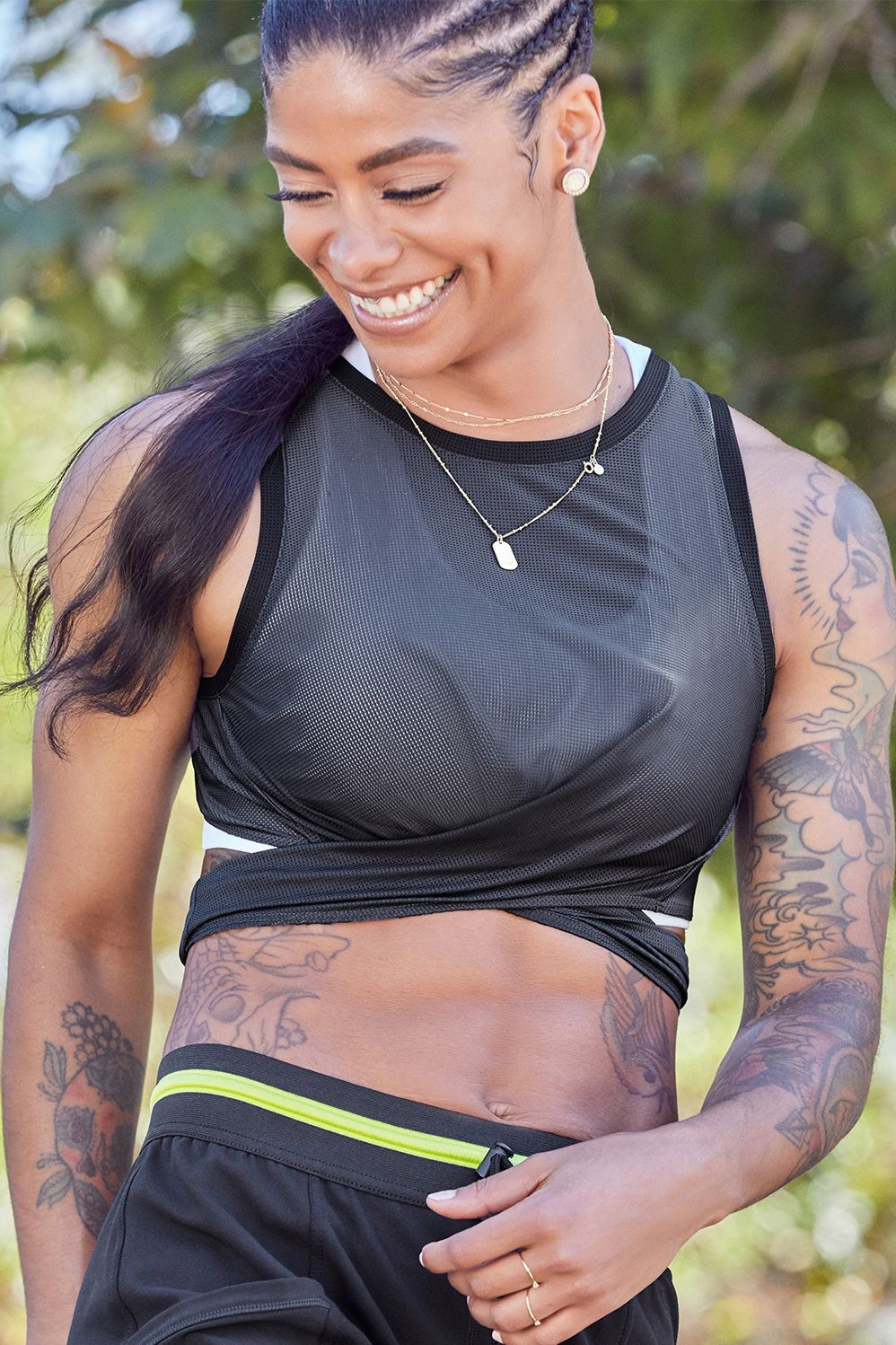 Marissa Tie Up Mesh Tank | Fabletics