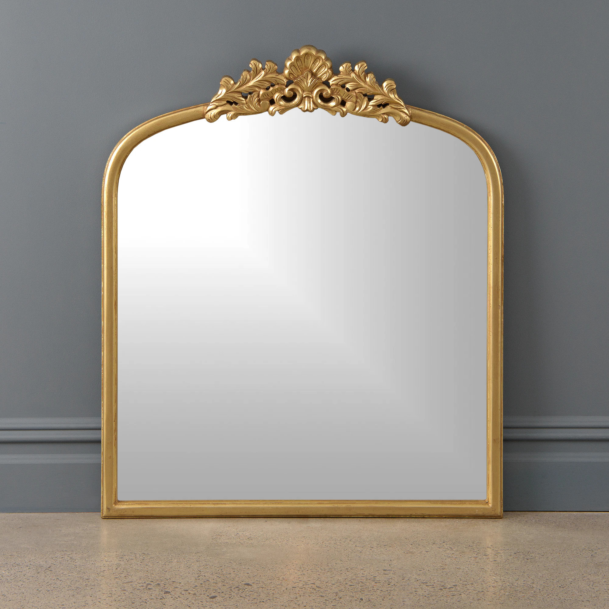 Best Home Fashion 34-in W x 36.0-in H Square Gold Framed Wall Mirror one_size | MIRROR-RR36-GOLDEN | Lowe's