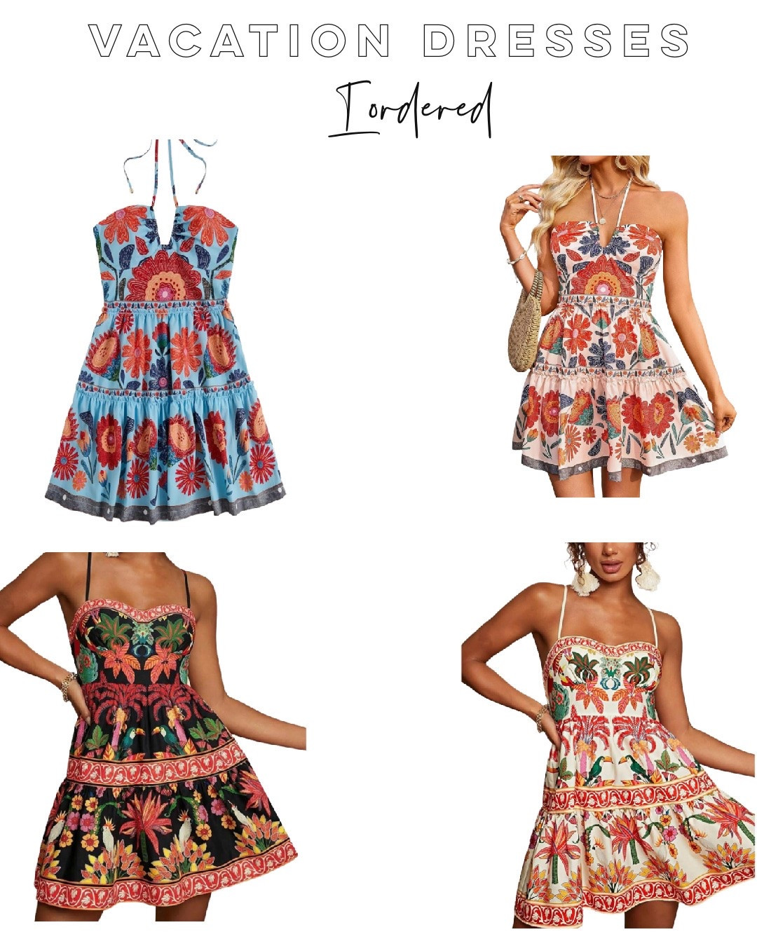 Pretty floral dresses. 
Vacation dresses. 
Amazon dresses.

#LTKOver40 #LTKTravel #LTKootd