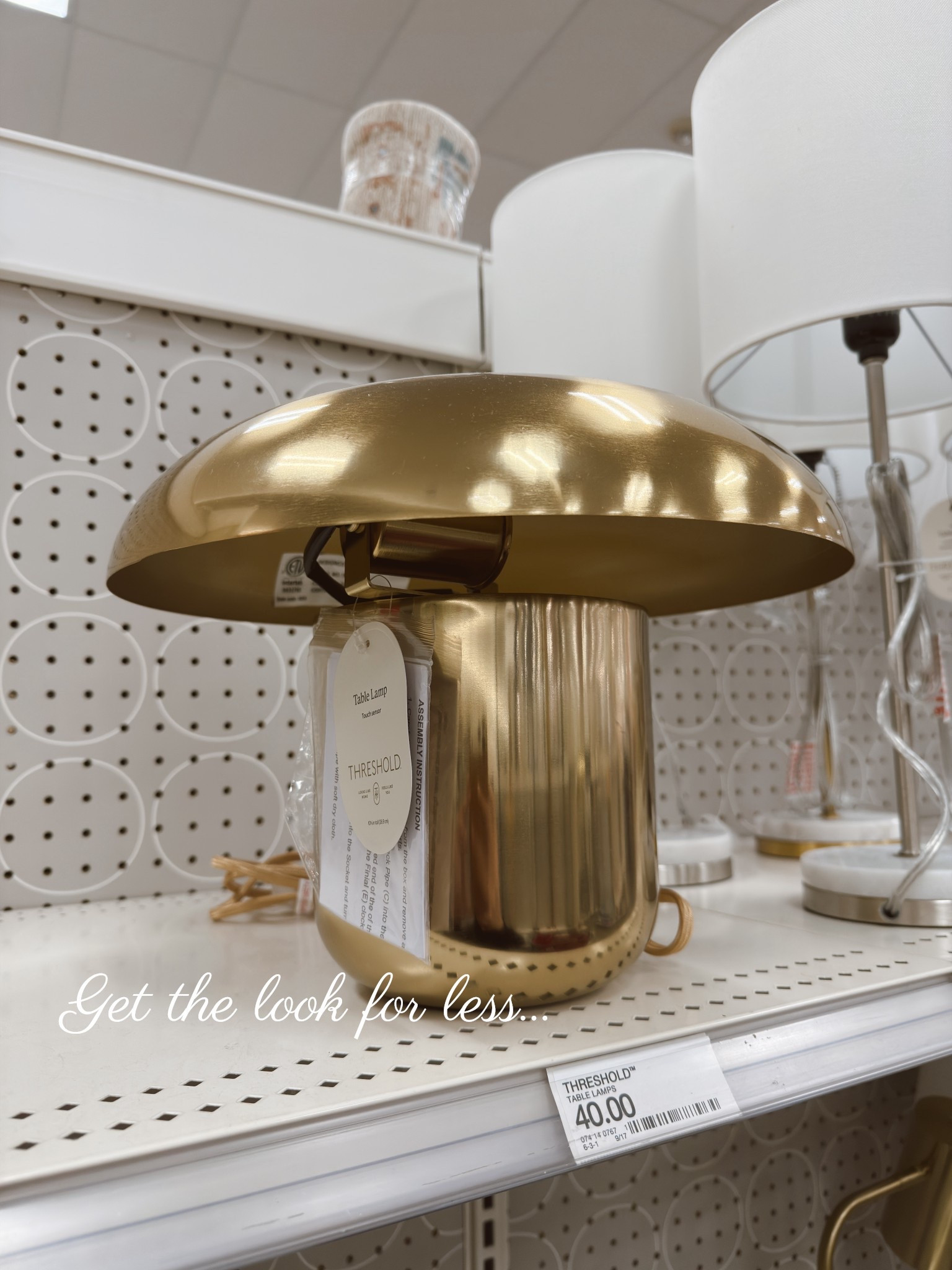 Look for less find ⭐️ gold Metal table lamp…. 

#LTKSeasonal #LTKHome #LTKSaleAlert