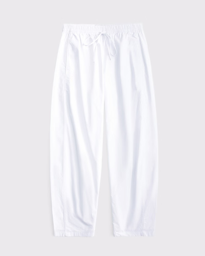 Poplin Barrel Pull-On Pant | Abercrombie & Fitch (US)