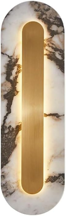 Natural Marble Long LED Wall Lamp for Bedside Table TV Background Alabaster Lights Alabaster Wall... | Amazon (US)