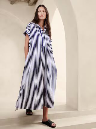 Cruz Poplin Maxi Dress | Banana Republic (US)