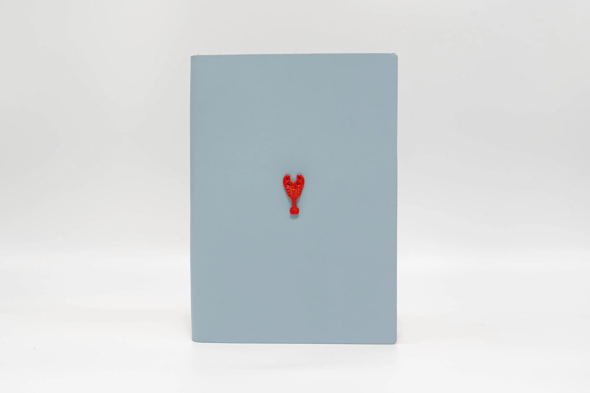 Smooth Calfskin Light Blue Leather Journal with Lobster | Barnes & Noble