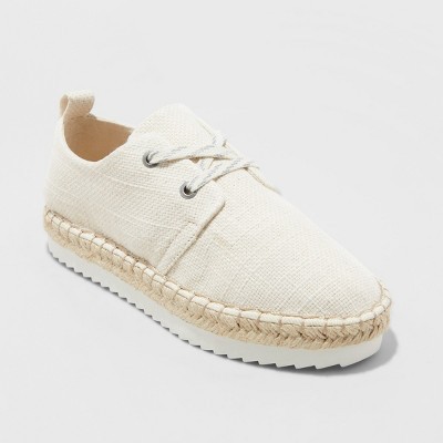 Women's Joelle Espadrille Sneakers - Universal Thread™ Cream 9.5 | Target
